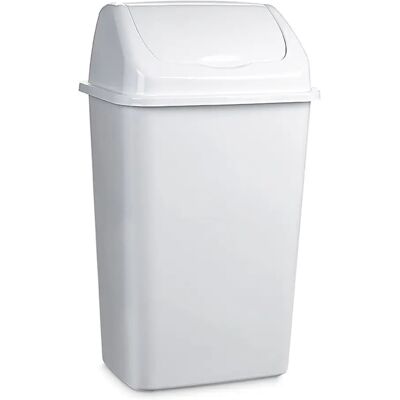Ninguno Papelera con Tapa Basculante, Cubo de Basura 15Litros, Papelera para Baño, Oficina, Cocina, Cubo Basura Tamaño 28,5 x 22,5 x 47 cm color blanco Ninguno Papelera con Tapa Basculante, Cubo de Basura 15Litros, Papelera para Baño, Oficina, Cocina, Cubo Basura Tamaño 28,5 x 22,5 x 47 cm color blanco