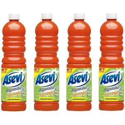 Asevi Fregasuelos Naranja Concentrado 900ml, Pack Ahorro 4x900ml Perfume Intenso y Duradero, Fregasuelos Asevi Asevi Fregasuelos Naranja Concentrado 900ml, Pack Ahorro 4x900ml Perfume Intenso y Duradero, Fregasuelos Asevi