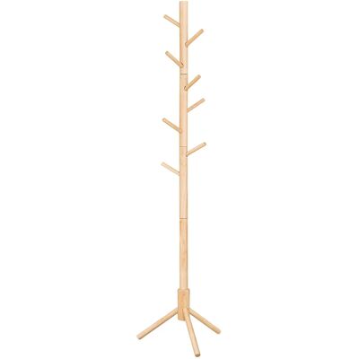 VASAGLE Perchero de Pie, Perchero de Madera Maciza, Perchero en Forma de Árbol, 8 Ganchos, 3 Alturas Ajustables, para Ropa, Sombrero y Bolso, para Salón, Dormitorio y Oficina, Natural VASAGLE Perchero de Pie, Perchero de Madera Maciza, Perchero en Forma de Árbol, 8 Ganchos, 3 Alturas Ajustables, para Ropa, Sombrero y Bolso, para Salón, Dormitorio y Oficina, Natural