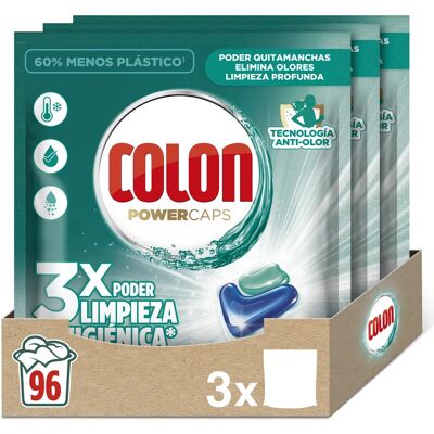 Ninguno Colon Higiene Advanced Detergente para la ropa - 96 cápsulas (3x32 cápsulas) Ninguno Colon Higiene Advanced Detergente para la ropa - 96 cápsulas (3x32 cápsulas)