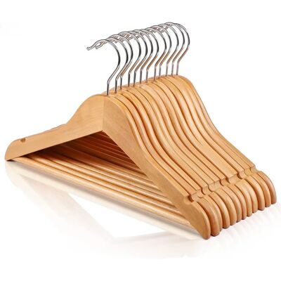 Ninguno Aicasa - Perchas de Madera Natural para Ropa de Infantiles, Bebés, Niños, Hombros con Muescas, Antideslizantes para Chaquetas, Camisas, Pantalones, abrigos,Gancho Giratorio de 360°, Pack 6/12/24/48 Ninguno Aicasa - Perchas de Madera Natural para Ropa de Infantiles, Bebés, Niños, Hombros con Muescas, Antideslizantes para Chaquetas, Camisas, Pantalones, abrigos,Gancho Giratorio de 360°, Pack 6/12/24/48