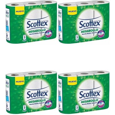 Scottex Megarollo Papel de cocina 12 rollos Scottex Megarollo Papel de cocina 12 rollos