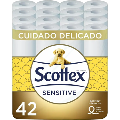 Ninguno Scottex Papel Higiénico Sensitive Rollos con 3 capas Cuidado Delicado con un toque de Leche de Almendras Ninguno Scottex Papel Higiénico Sensitive Rollos con 3 capas Cuidado Delicado con un toque de Leche de Almendras