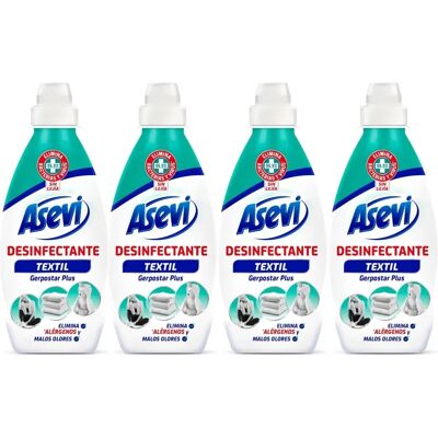 Asevi Desinfectante Textil, Envase de 720ml - Pack 4 uds, Limpiador Textil Compatible con Cualquier Detergente y Ciclo de Lavado, Limpia y Desinfecta, Elimina Germenes, Bacterias, Acaros, y los Malos Asevi Desinfectante Textil, Envase de 720ml - Pack 4 uds, Limpiador Textil Compatible con Cualquier Detergente y Ciclo de Lavado, Limpia y Desinfecta, Elimina Germenes, Bacterias, Acaros, y los Malos