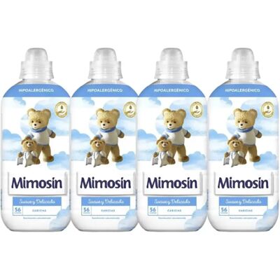 NONE PACK de 4 - Mimosín suavizante concentrado hipoalergénico Suave y Delicado Caricias 4 botellas de 56 dosis NONE PACK de 4 - Mimosín suavizante concentrado hipoalergénico Suave y Delicado Caricias 4 botellas de 56 dosis