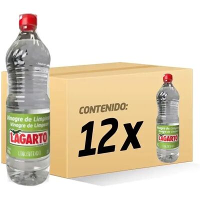 Caja 12 botellas de vinagre de limpieza concentrado multiusos - Lagarto Caja 12 botellas de vinagre de limpieza concentrado multiusos - Lagarto