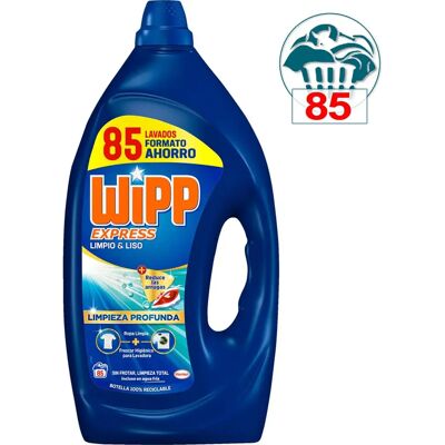 NONE WIPP EXPRESS Detergente máquina líquido gel Limpio & Liso botella 85 dosis NONE WIPP EXPRESS Detergente máquina líquido gel Limpio & Liso botella 85 dosis