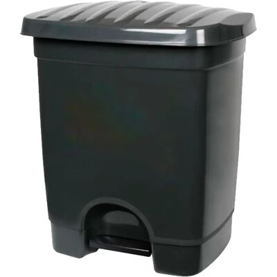 ACAN Tradineur - Cubo de basura de plástico con pedal, compartimento unitario, contenedor de residuos, papelera, cocina, fabricado en España (Antracita, 35 litros, 45 x 39 x 31 cm) ACAN Tradineur - Cubo de basura de plástico con pedal, compartimento unitario, contenedor de residuos, papelera, cocina, fabricado en España (Antracita, 35 litros, 45 x 39 x 31 cm)