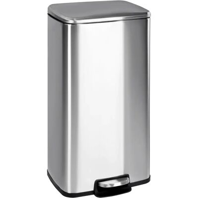 T-lovendo - Cubo de Basura para Cocina 30L Pedal de Acero Inoxidable Cierre Suave Cubo Interior T-lovendo - Cubo de Basura para Cocina 30L Pedal de Acero Inoxidable Cierre Suave Cubo Interior