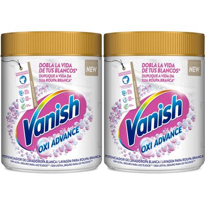Vanish Oxi Advance Quitamanchas para la Ropa Blanca, elimina olores, potenciador de Lavado en polvo - 2x400 gr Vanish Oxi Advance Quitamanchas para la Ropa Blanca, elimina olores, potenciador de Lavado en polvo - 2x400 gr