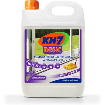 KH-7 Desic Insecticida Fregasuelos, Elimina y Protege tu hogar contra todo tipo de insectos rastreros, Con Aroma Lavanda - 5 LITROS - KH-7 Profesional KH-7 Desic Insecticida Fregasuelos, Elimina y Protege tu hogar contra todo tipo de insectos rastreros, Con Aroma Lavanda - 5 LITROS - KH-7 Profesional