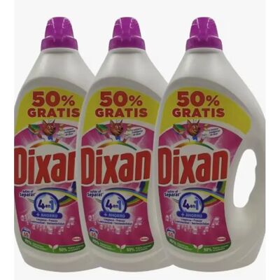 Dixan Gel Adiós al Separar Total 4+1, Detergente Líquido para Lavadora 3uds*55 Lavados, jabón líquido para la ropa de color, limpieza, luminosidad, frescor y sostenibilidad total 165 lavadora Dixan Gel Adiós al Separar Total 4+1, Detergente Líquido para Lavadora 3uds*55 Lavados, jabón líquido para la ropa de color, limpieza, luminosidad, frescor y sostenibilidad total 165 lavadora