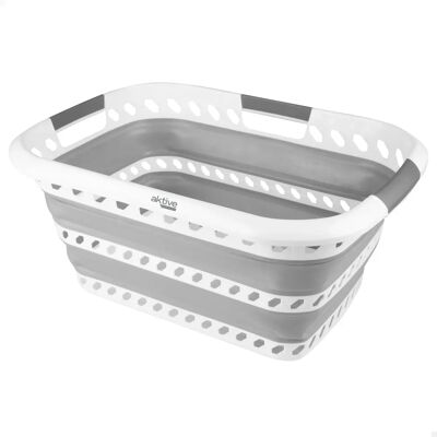 AKTIVE - Cesta plegable 40L - PP/TPR - Cesta de almacenamiento AKTIVE - Cesta plegable 40L - PP/TPR - Cesta de almacenamiento