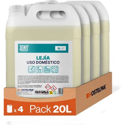 Ninguno Hostelpak Lejía Doméstica con 4% de Cloro Activo Solución de Limpieza Multiusos para Hogar Uso doméstico Ninguno Hostelpak Lejía Doméstica con 4% de Cloro Activo Solución de Limpieza Multiusos para Hogar Uso doméstico
