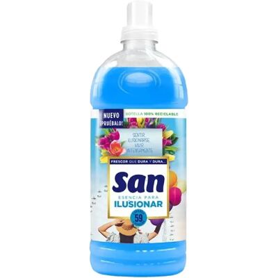 Ninguno SAN Suavizante para Ropa Concentrado Ilusionar, Fragancia Refrescante y Limpia, Extra Suavidad y Frescura, Apto para Todo Tipo de Tejidos, Facilita el Planchado Ninguno SAN Suavizante para Ropa Concentrado Ilusionar, Fragancia Refrescante y Limpia, Extra Suavidad y Frescura, Apto para Todo Tipo de Tejidos, Facilita el Planchado