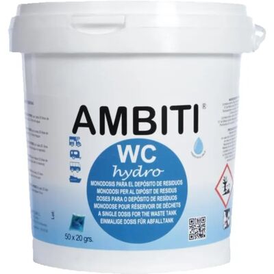 Ninguno Ambiti WC Hydro Bolsitas Monodosis Hidrosolubles Inodoros Químicos Portátiles y Depósitos de Residuos Aguas Negras Camping-Cars Disponible en Packs de: 15, 25 o 50 Monodosis Fragancia a Piña Ninguno Ambiti WC Hydro Bolsitas Monodosis Hidrosolubles Inodoros Químicos Portátiles y Depósitos de Residuos Aguas Negras Camping-Cars Disponible en Packs de: 15, 25 o 50 Monodosis Fragancia a Piña