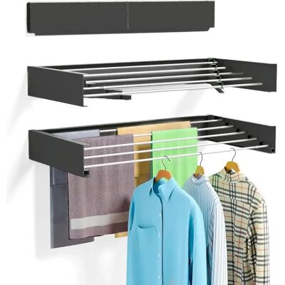 Ninguno JUPPLIES Tendedero Pared Plegable Retractil - Tendederos Plegables de Pared para Interior o Exterior - Ahorra de Espacio con Diseño Compacto de 30 kg de Capacidad Ninguno JUPPLIES Tendedero Pared Plegable Retractil - Tendederos Plegables de Pared para Interior o Exterior - Ahorra de Espacio con Diseño Compacto de 30 kg de Capacidad