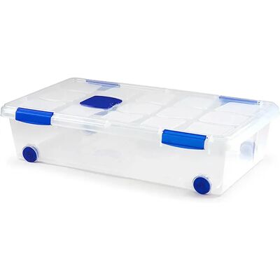 Ninguno 30L-Cajas Almacenaje Plástico con Tapa y Cierre a Presión, Cajas Oranizadoras Transparente, Perfecta para Almacenar Ropa, Juguete, Libro y Productos de hogar-73*41*18cm Ninguno 30L-Cajas Almacenaje Plástico con Tapa y Cierre a Presión, Cajas Oranizadoras Transparente, Perfecta para Almacenar Ropa, Juguete, Libro y Productos de hogar-73*41*18cm