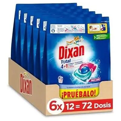Ninguno PACK DE 6 - DIXAN Total 4 en 1 Detergente en Polvo 72 dosis Ninguno PACK DE 6 - DIXAN Total 4 en 1 Detergente en Polvo 72 dosis