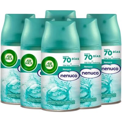 Air Wick Ambientador Freshmatic - Set Lote 18 Recambios, Ambientador para Casa, Diferentes Aromas, Neutraliza Malos Olores, Flor Frescor, Flores Blancas, Lirio de Luna, Nenuco, Oasis Turquesa, Air Wick Ambientador Freshmatic - Set Lote 18 Recambios, Ambientador para Casa, Diferentes Aromas, Neutraliza Malos Olores, Flor Frescor, Flores Blancas, Lirio de Luna, Nenuco, Oasis Turquesa,