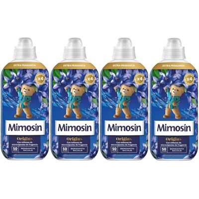 Ninguno MIMOSIN Origins Suavizante Concentrado Bergamota Salvaje, Pack 4 x 50 Total 200 Lavados, Duración del Frescor x4, Fragancia cítrica y floral de lima, violeta y ámbar, Protege las Fibras de tu Ropa y Ninguno MIMOSIN Origins Suavizante Concentrado Bergamota Salvaje, Pack 4 x 50 Total 200 Lavados, Duración del Frescor x4, Fragancia cítrica y floral de lima, violeta y ámbar, Protege las Fibras de tu Ropa y