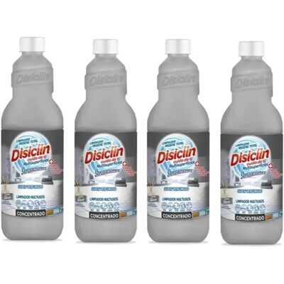 Disiclín Silver Limpiador Multisuperficies Concentrado 1000ml (Pack 4x1L) - Disiclin Para una Higiene Total, Super Perfumado, pH Neutro, Con Bioalcohol, Sin Lejía, Aroma Duradero Disiclín Silver Limpiador Multisuperficies Concentrado 1000ml (Pack 4x1L) - Disiclin Para una Higiene Total, Super Perfumado, pH Neutro, Con Bioalcohol, Sin Lejía, Aroma Duradero