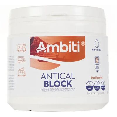 Ninguno Ambiti Antical Block Tabletas para Eliminar y Prevenir la Cal en Depósitos de Agua Limpia, Grises y Grifos Fragancia Canela Mejora la Calidad del Agua 30 Pastillas de 9 gr Ninguno Ambiti Antical Block Tabletas para Eliminar y Prevenir la Cal en Depósitos de Agua Limpia, Grises y Grifos Fragancia Canela Mejora la Calidad del Agua 30 Pastillas de 9 gr