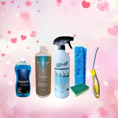 Ninguno PACK LIMPIEZA ECO-JIN MULTISUPERFICIES FORMADO POR LAVAVAJILLAS CHRONOS A ELEGIR + CREMA OXIDANTE + DIFUSOR + CEPILLO JUNTAS + BAYETA Y ESTROPAJO CON ESPONJA Ninguno PACK LIMPIEZA ECO-JIN MULTISUPERFICIES FORMADO POR LAVAVAJILLAS CHRONOS A ELEGIR + CREMA OXIDANTE + DIFUSOR + CEPILLO JUNTAS + BAYETA Y ESTROPAJO CON ESPONJA