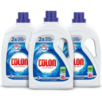 Colon Gel Activo Detergente para la lavadora Gel 135 lavados (3x45 lavados) Colon Gel Activo Detergente para la lavadora Gel 135 lavados (3x45 lavados)