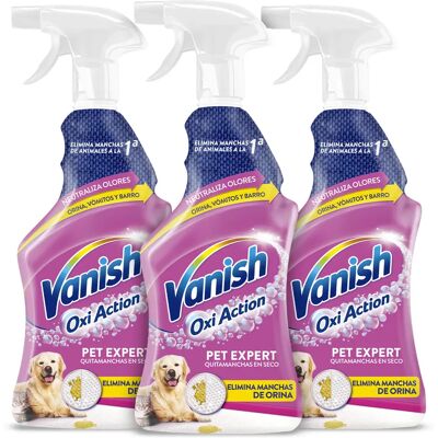 Vanish Quitamanchas Especial Manchas de Mascota, spray para alfombras y tapicerías - 3x750 ml Vanish Quitamanchas Especial Manchas de Mascota, spray para alfombras y tapicerías - 3x750 ml
