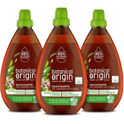 Botanical Origin Suavizante Ecológico para Ropa, Flor de Naranjo y Hojas Cítricas o Jazmín y Lavanda Silvestre, 150 Dosis (3x50) Botanical Origin Suavizante Ecológico para Ropa, Flor de Naranjo y Hojas Cítricas o Jazmín y Lavanda Silvestre, 150 Dosis (3x50)