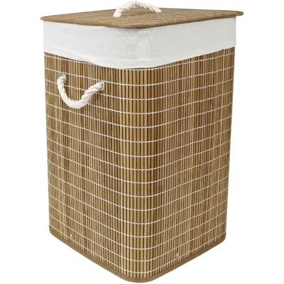 NONE Cesto ropa sucia con tapa Transpirable Pongotodo plegable con funda interior Cesta para Ropa Sucia de Bambu Natural Cesta Mimbre de Almacenaje redondo o cuadrado 35 x 50 cm NONE Cesto ropa sucia con tapa Transpirable Pongotodo plegable con funda interior Cesta para Ropa Sucia de Bambu Natural Cesta Mimbre de Almacenaje redondo o cuadrado 35 x 50 cm