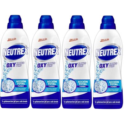 Ninguno Neutrex Oxy Blanco Puro Quitamanchas Gel sin Lejía Acción Total, 950ml (Pack 4 uds) - Fórmula con oxígeno activo, Estrena blanco en cada lavado, Blanquea y elimina manchas, Protege las fibras de las Ninguno Neutrex Oxy Blanco Puro Quitamanchas Gel sin Lejía Acción Total, 950ml (Pack 4 uds) - Fórmula con oxígeno activo, Estrena blanco en cada lavado, Blanquea y elimina manchas, Protege las fibras de las