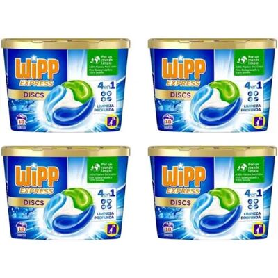 Ninguno Wipp Express 4 en 1 Limpieza Profunda - Detergente en capsulas - Pack AHORRO 72 Dosis (4x18) Ninguno Wipp Express 4 en 1 Limpieza Profunda - Detergente en capsulas - Pack AHORRO 72 Dosis (4x18)
