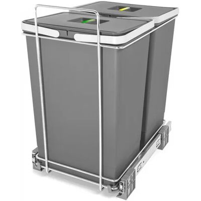 ALK Ecofil 1-2 Cubo de Basura - Plástico reciclable, Acero cromado ALK Ecofil 1-2 Cubo de Basura - Plástico reciclable, Acero cromado