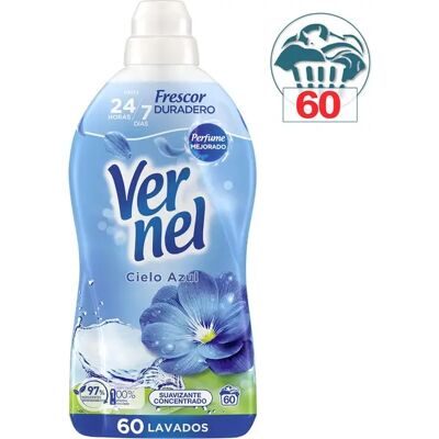 Ninguno PACK de 8 - VERNEL Suavizante concentrado cielo azul 60 lavados 1,08 litros PACK de 8 (480 lavados) Ninguno PACK de 8 - VERNEL Suavizante concentrado cielo azul 60 lavados 1,08 litros PACK de 8 (480 lavados)