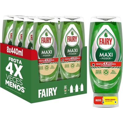NONE Lavavajillas Liquido a Mano Fairy Maxi Poder 8x440ml NONE Lavavajillas Liquido a Mano Fairy Maxi Poder 8x440ml