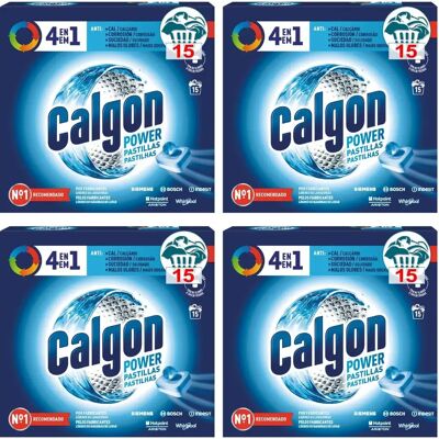 Ninguno CALGÓN Powerball Pastillas 4 en 1 - Antical para la Lavadora, Elimina Olores y Suciedad, en formato pastillas - Pack AHORRO 60 Pastillas (4x15 pastillas) Ninguno CALGÓN Powerball Pastillas 4 en 1 - Antical para la Lavadora, Elimina Olores y Suciedad, en formato pastillas - Pack AHORRO 60 Pastillas (4x15 pastillas)
