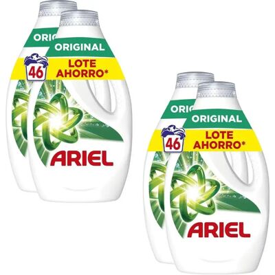 Ninguno Ariel Original Detergente Líquido - Pack de 92 lavados (4 botellas de 23 lavados) ¡Limpieza profunda y brillo radiante para tu ropa! Ninguno Ariel Original Detergente Líquido - Pack de 92 lavados (4 botellas de 23 lavados) ¡Limpieza profunda y brillo radiante para tu ropa!