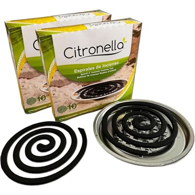 Ninguno C.A - Espirales de Incienso Citronela con Soporte - Antiavispas y Antimosquitos - Bobinas Incienso contra Insectos - Incienso Eficaz Antiavispas - Repelente Mosquitos Ninguno C.A - Espirales de Incienso Citronela con Soporte - Antiavispas y Antimosquitos - Bobinas Incienso contra Insectos - Incienso Eficaz Antiavispas - Repelente Mosquitos