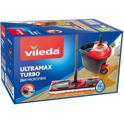 Pack Vileda Ultramax 2 en 1 – Mopa con Microfibra y Cubo con Powerpresse Limpieza Profunda y Sin Esfuerzo Pack Vileda Ultramax 2 en 1 – Mopa con Microfibra y Cubo con Powerpresse Limpieza Profunda y Sin Esfuerzo