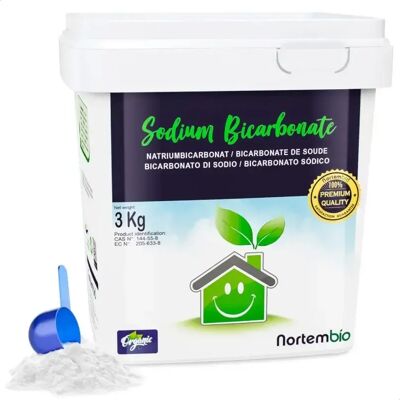 Ninguno NORTEMBIO Bicarbonato de Sodio Ecológico 100% Natural 3Kg Quitamanchas, Desodorizador y Blanqueante Multiusos para Limpieza E-Book Incluido Sin aluminio Ninguno NORTEMBIO Bicarbonato de Sodio Ecológico 100% Natural 3Kg Quitamanchas, Desodorizador y Blanqueante Multiusos para Limpieza E-Book Incluido Sin aluminio