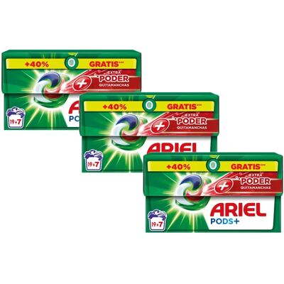 Ninguno Pack De Ariel All-in-One Detergente Lavadora Líquido en Cápsulas/Pastillas,19+7 (78 o 130) Lavados, Más Poder Extra Quitamanchas, Limpieza Profunda Ninguno Pack De Ariel All-in-One Detergente Lavadora Líquido en Cápsulas/Pastillas,19+7 (78 o 130) Lavados, Más Poder Extra Quitamanchas, Limpieza Profunda