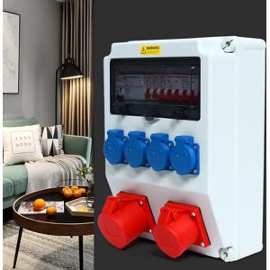 Ninguno Caja de distribución de energía eléctrica: protección IP44, material ABS/PC ignífugo, 4 enchufes Schuko 2P+E, pines 16A y 32A Ninguno Caja de distribución de energía eléctrica: protección IP44, material ABS/PC ignífugo, 4 enchufes Schuko 2P+E, pines 16A y 32A