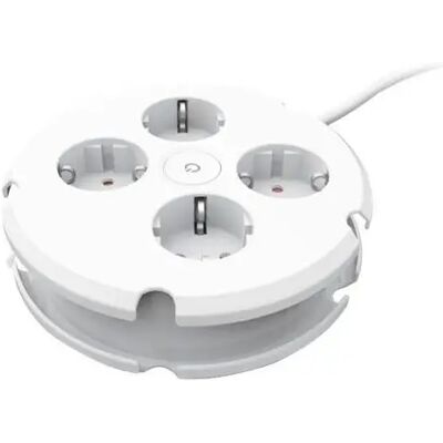 JUJU ORION91 Regleta enchufe / Base 4 enchufes / tomas Schuko Protección contra sobretensiones Con botón interruptor 1,5m - SpazioLuzio JUJU ORION91 Regleta enchufe / Base 4 enchufes / tomas Schuko Protección contra sobretensiones Con botón interruptor 1,5m - SpazioLuzio