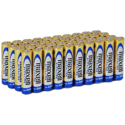 Pack de 48 Pilas AAA Maxell LR03 Alcalinas 1.5V – 12 Blíster x 4 Unidades Larga Duración, Sin Fugas, Alta Potencia para Mandos, Juguetes, Linternas, Cámaras y Más Pack de 48 Pilas AAA Maxell LR03 Alcalinas 1.5V – 12 Blíster x 4 Unidades Larga Duración, Sin Fugas, Alta Potencia para Mandos, Juguetes, Linternas, Cámaras y Más