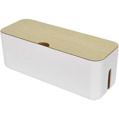 Ninguno Caja Organizador para Cables, Caja de Gestión de Cables con Tapa de bambú, Caja sobremesa para Cables, Caja Organizadora Cables para Ocultar en cables Cables Organiza el Cableado del Ordenador y los Ninguno Caja Organizador para Cables, Caja de Gestión de Cables con Tapa de bambú, Caja sobremesa para Cables, Caja Organizadora Cables para Ocultar en cables Cables Organiza el Cableado del Ordenador y los