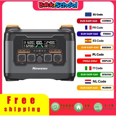 Other Estación de energía portátil Newsmy S2400, generador Solar de 2400W, batería LiFePO4 de 2047,5 Wh, respaldo para el hogar, energía móvil para acampar al aire libre Other Estación de energía portátil Newsmy S2400, generador Solar de 2400W, batería LiFePO4 de 2047,5 Wh, respaldo para el hogar, energía móvil para acampar al aire libre