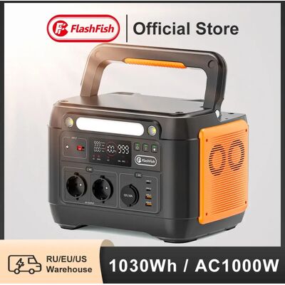 FF Flashfish-generador Solar 1030WH, estación de energía de 278400mAh/3,7 V, CA 1000W PD 100W, suministro de batería para el hogar, Camping al aire libre, RV FF Flashfish-generador Solar 1030WH, estación de energía de 278400mAh/3,7 V, CA 1000W PD 100W, suministro de batería para el hogar, Camping al aire libre, RV