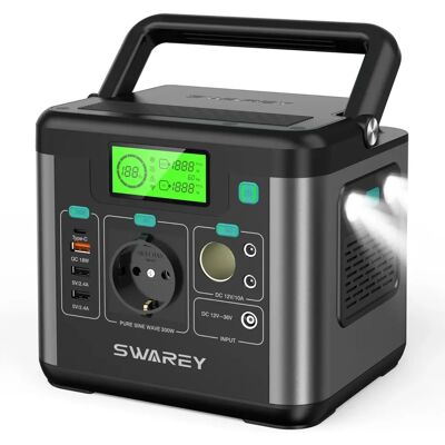 SWAREY S160 300W (pico 600W) Estación de energía portátil 222Wh Generador solar Cargadores de estación de energía Fuente de alimentación de emergencia de respaldo SWAREY S160 300W (pico 600W) Estación de energía portátil 222Wh Generador solar Cargadores de estación de energía Fuente de alimentación de emergencia de respaldo